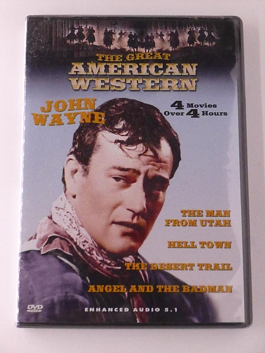 The Great American Western - John Wayne - Hell Town, Ang.. (DVD, 4-film) - NEW24 - for just $2.25! 