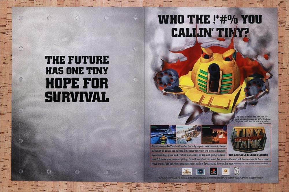 1998 Tiny Tank PS1 Original Ad v1 - for just $21.49! 