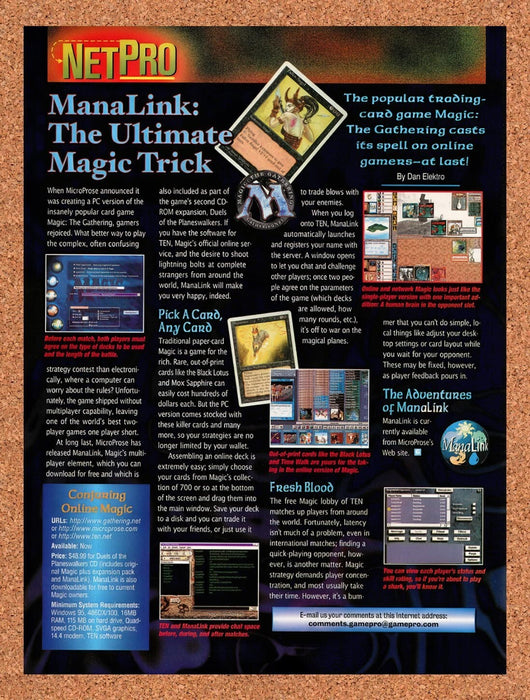 1998 Magic The Gathering Online PC Original Ad v8 - for just $18.29! 
