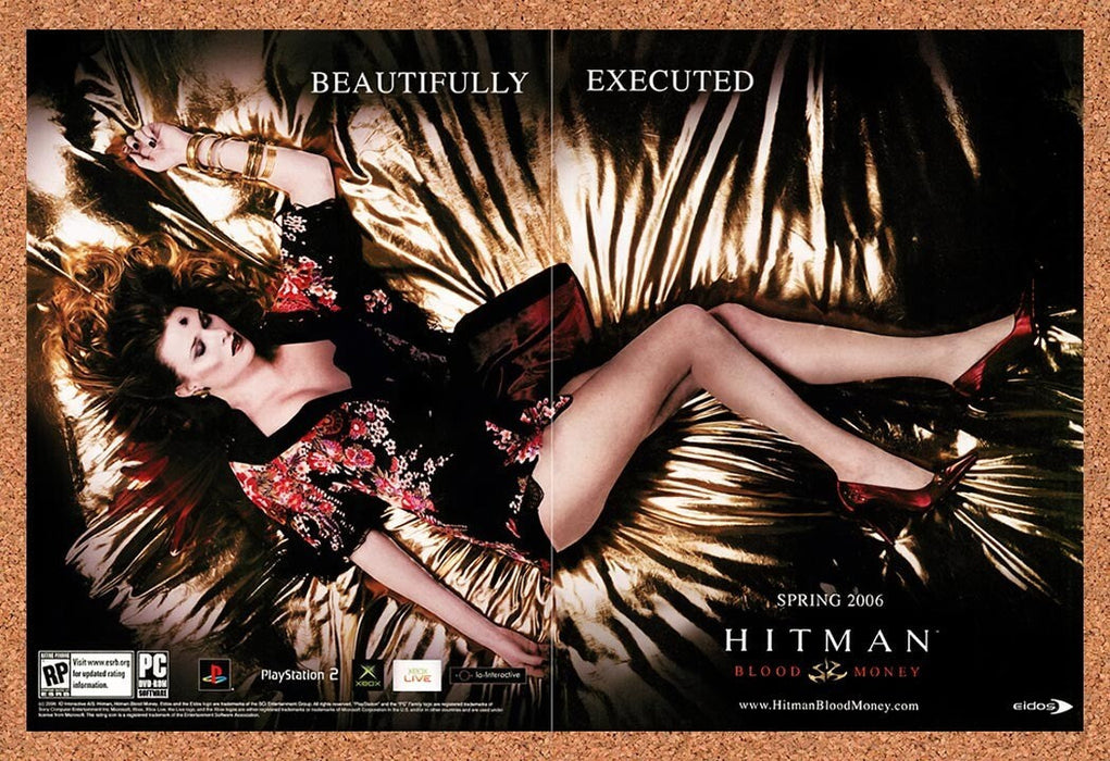 2006 Hitman Blood Money PS2 Beautifully Executed Original Ad v4 - for just $21.99! 