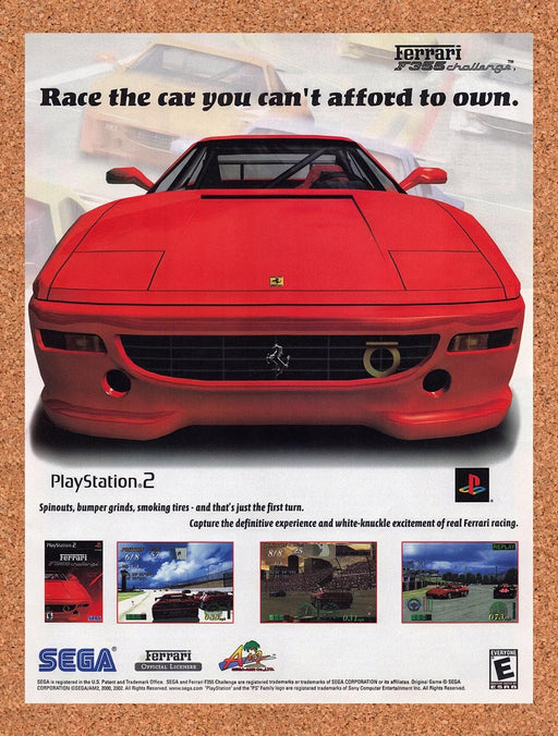 2002 Ferrari F355 Challenge PS2 Original Ad v1 - for just $19.49! 