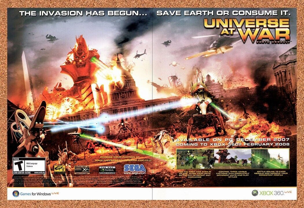 2008 Universe At War PC Original Ad - for just $21.49! 