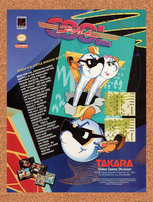 1993 Cool Ball Game Boy Original Ad v1 - for just $17.99! 