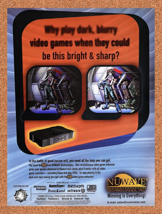 2001 Fear Effect Nuwave VGE Video Game Enhancer Original Advertisement v5 - for just $19.49! 