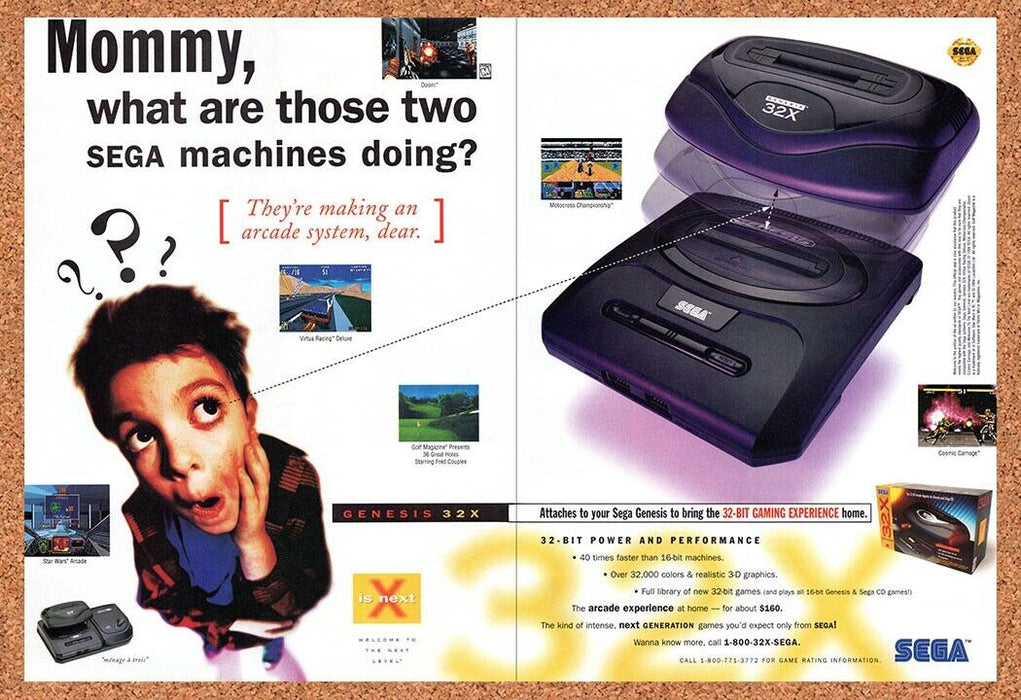 1995 Sega 32x Console Original Ad v4 - for just $21.49! 