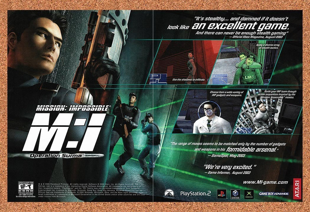 2003 Mission Impossible Operation Surma PS2 Original Advertisement v1 - for just $23.99! 