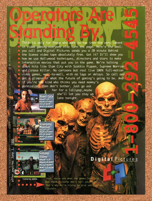 1995 Digital Pictures Sega CD Games Original Ad v2 - for just $17.99! 