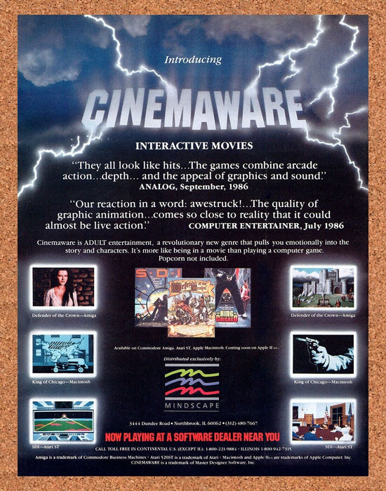 1986 Cinemaware Interactive Video Game Movies Apple II Original Ad v1 - for just $15.29! 