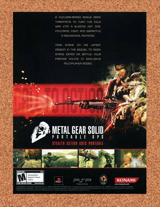 2007 Metal Gear Solid PSP Portable Ops Original Ad v1 - for just $17.99! 