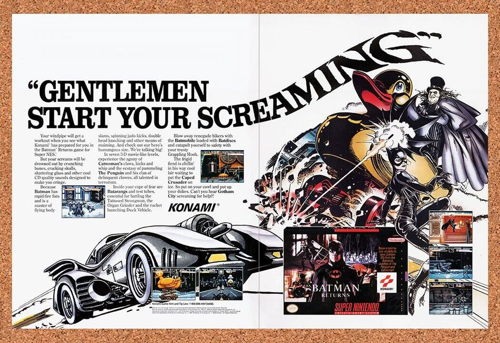 1993 Batman Returns SNES Original Ad v3 - for just $21.99! 