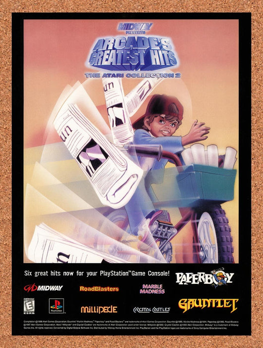 1998 Midway Arcades Greatest Hits Atari Collection 2 PS1 Original Ad v1 - for just $17.99! 