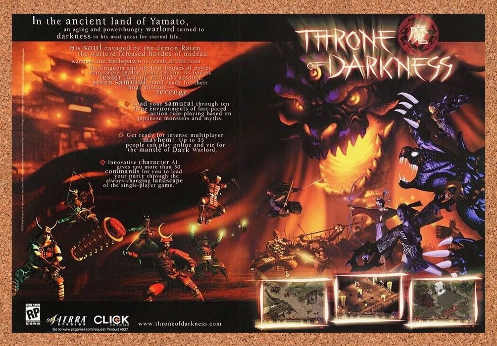 2002 Throne Of Darkness PC Original Ad - for just $21.49! 