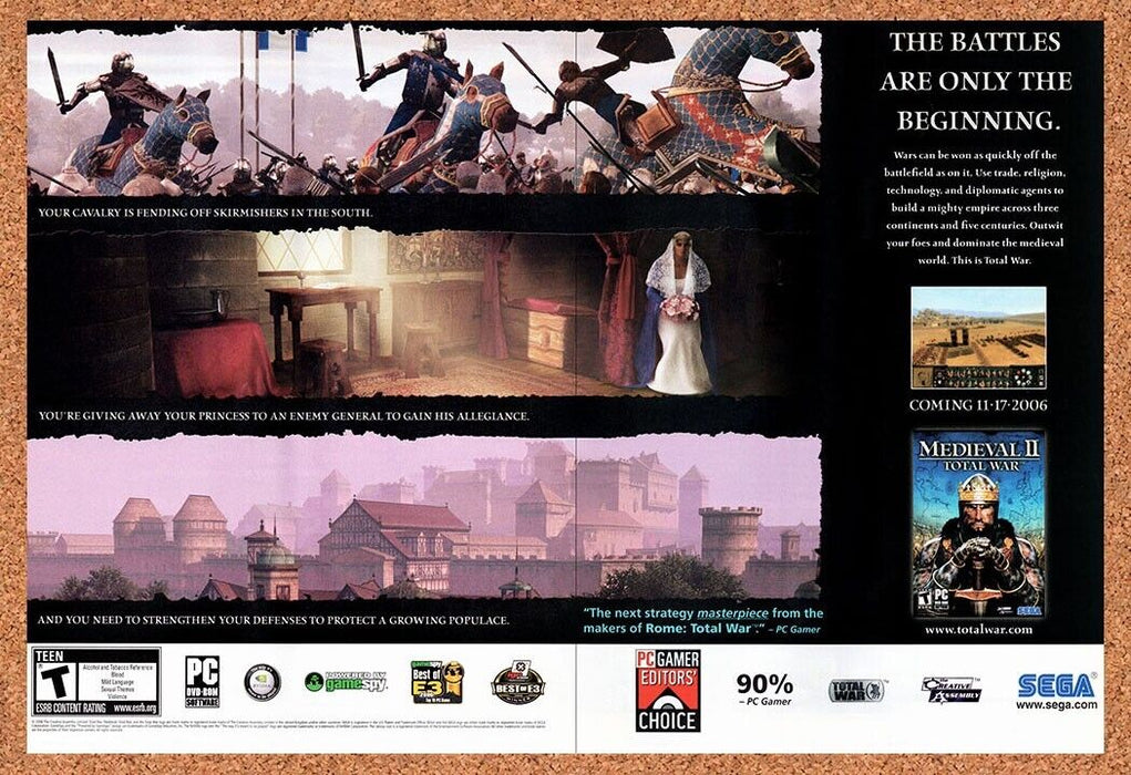 2006 Medieval II Total War Original Ad v4 - for just $21.49! 
