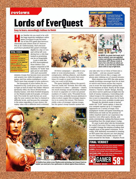 2004 Lords Of EverQuest PC Original Advertisement vr5 - for just $19.49! 