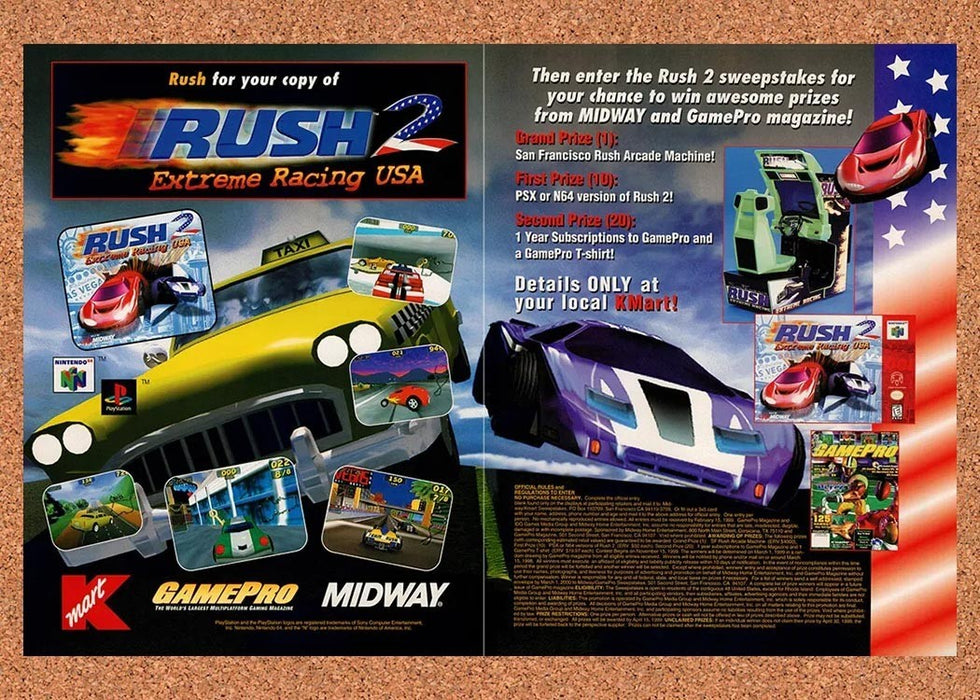 1999 San Francisco Rush 2 Racing Kmart Sweepstakes Original Ad v4 - for just $23.99! 
