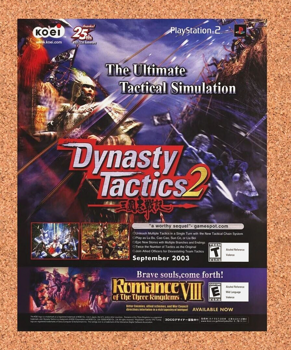 2005 Dynasty Tactics 2 PS2 Original Ad - for just $17.99! 