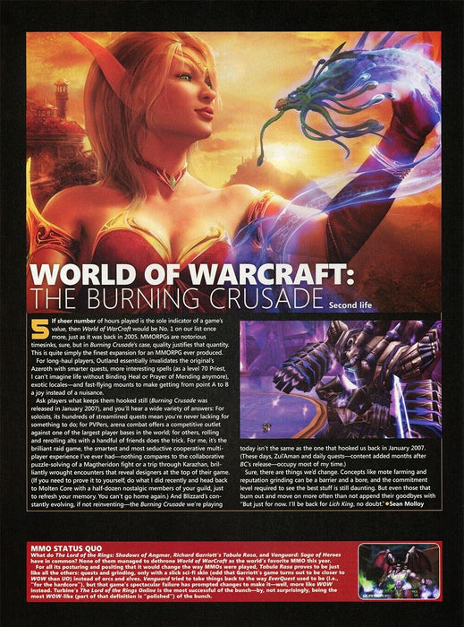 2010 World Of WarCraft Burning Crusade PC Original Ad v1 - for just $19.99! 