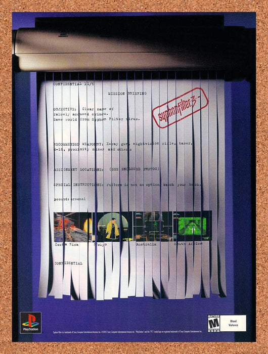 2002 Syphon Filter 3 PS1 Original Advertisement v1 - for just $19.49! 