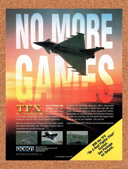 1994 TFX Tactical Fighter Experiment Amiga Original Ad v1 - for just $17.99! 
