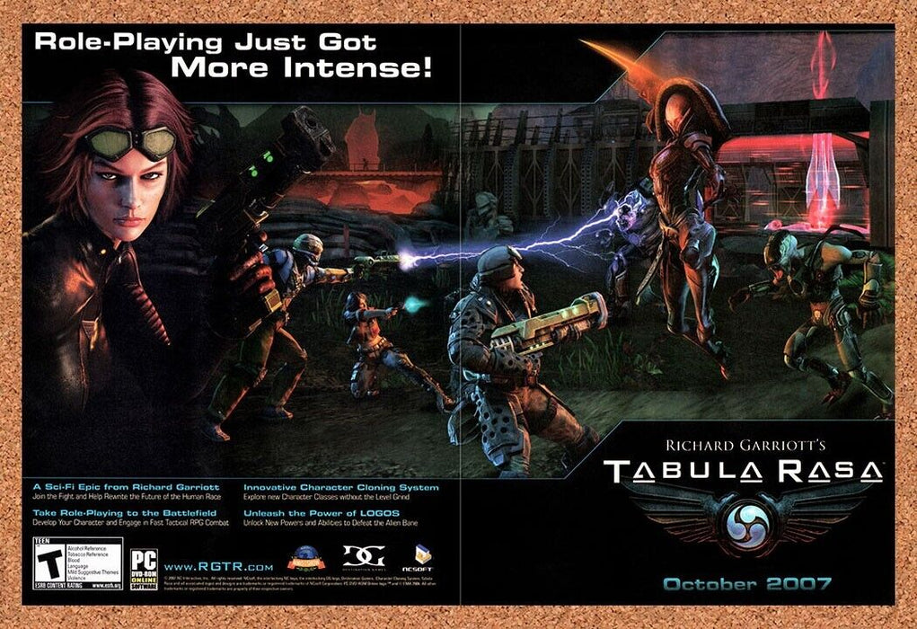 2007 Tabula Rasa PC Original Ad - for just $21.49! 
