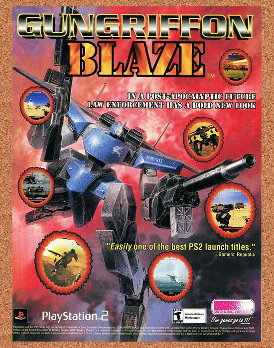 2002 Gungriffon Blaze PS2 Original Ad - for just $17.99! 