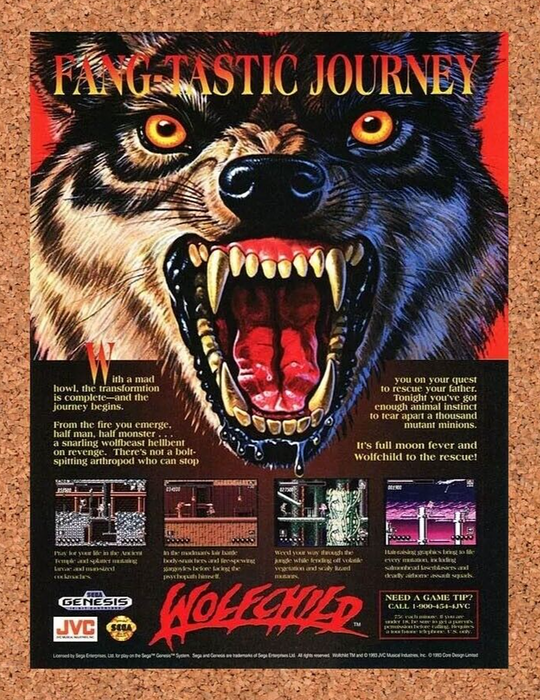 1994 Wolfchild Genesis Game Original Ad - for just $17.99! 