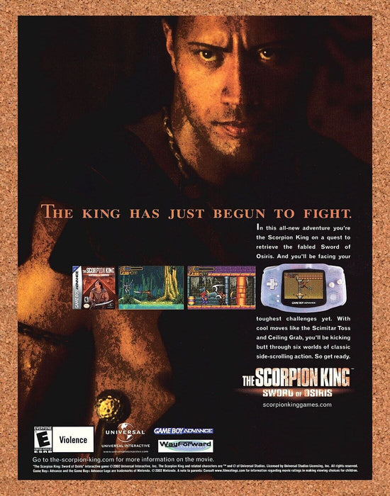 2002 Scorpion King Sword Of Osiris GBA Original Ad - for just $17.99! 
