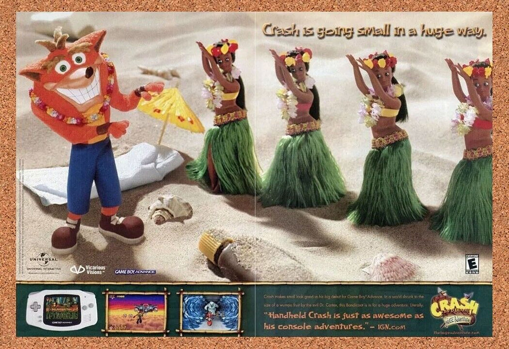 2004 Crash Bandicoot Huge Adventure GBA Original Ad v3 - for just $21.49! 