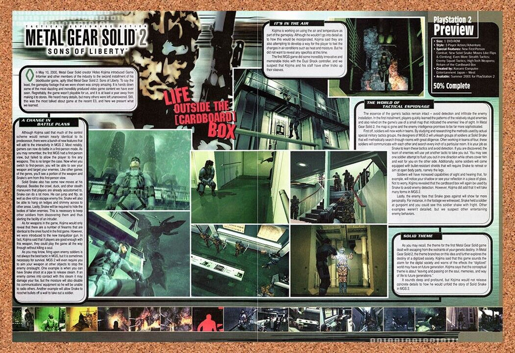 2002 Metal Gear Solid 2 Sons Of Liberty PS2 Original Ad - for just $21.49! 
