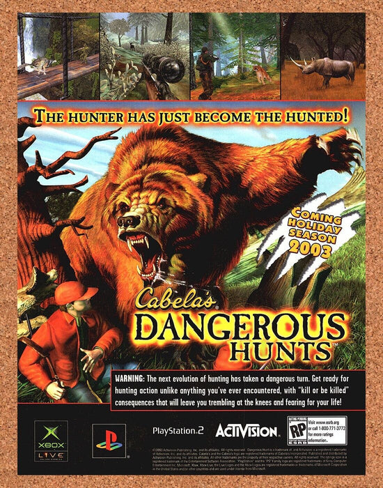 2003 Cabelas Dangerous Hunts PS2 Original Ad - for just $17.99! 