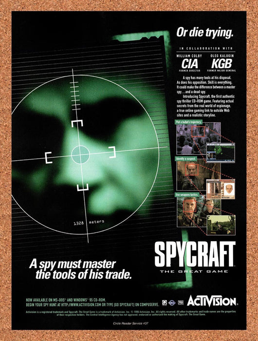 1996 Spycraft The Great Game PC Original Ad v2 - for just $17.99! 