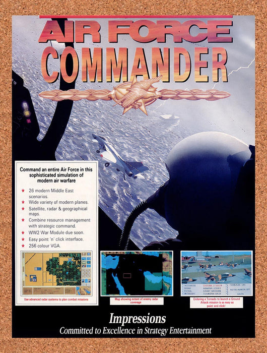 1992 Air Force Commander PC Original Ad v1 - for just $19.49! 