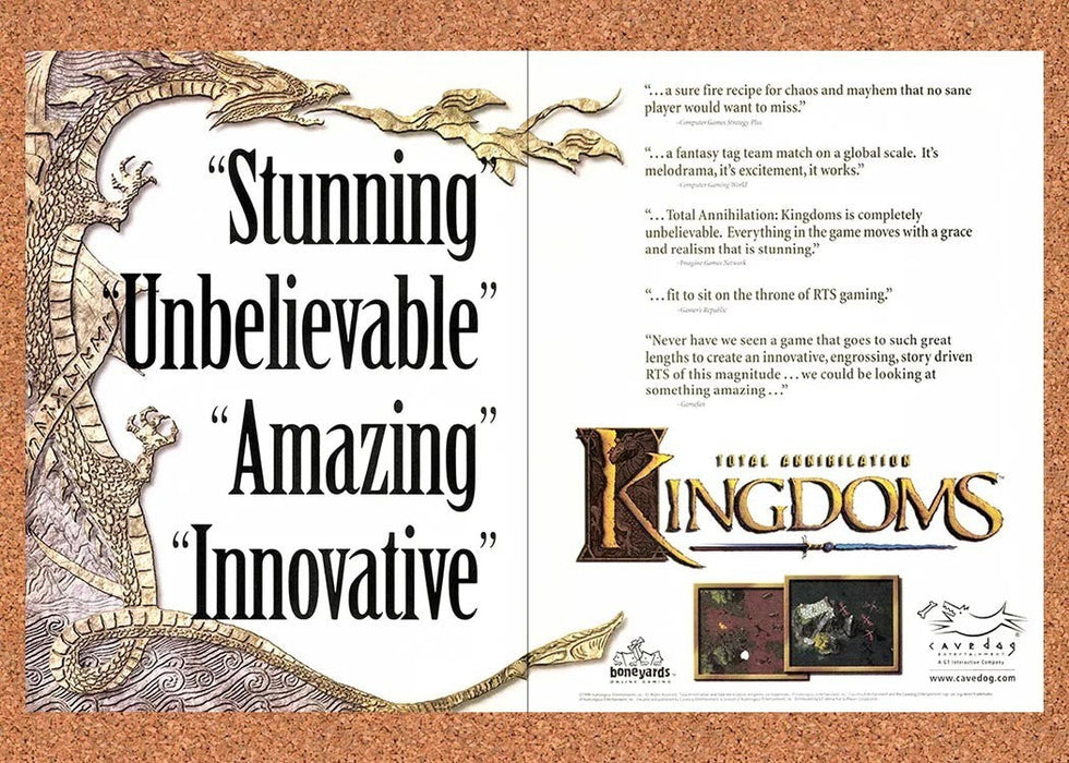 1999 Total Annihilation Kingdoms PC Original Ad v4 - for just $23.99! 