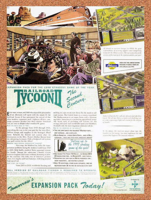 1999 Railroad Tycoon II The Second Century PC Original Advertisement v1 - for just $19.49! 