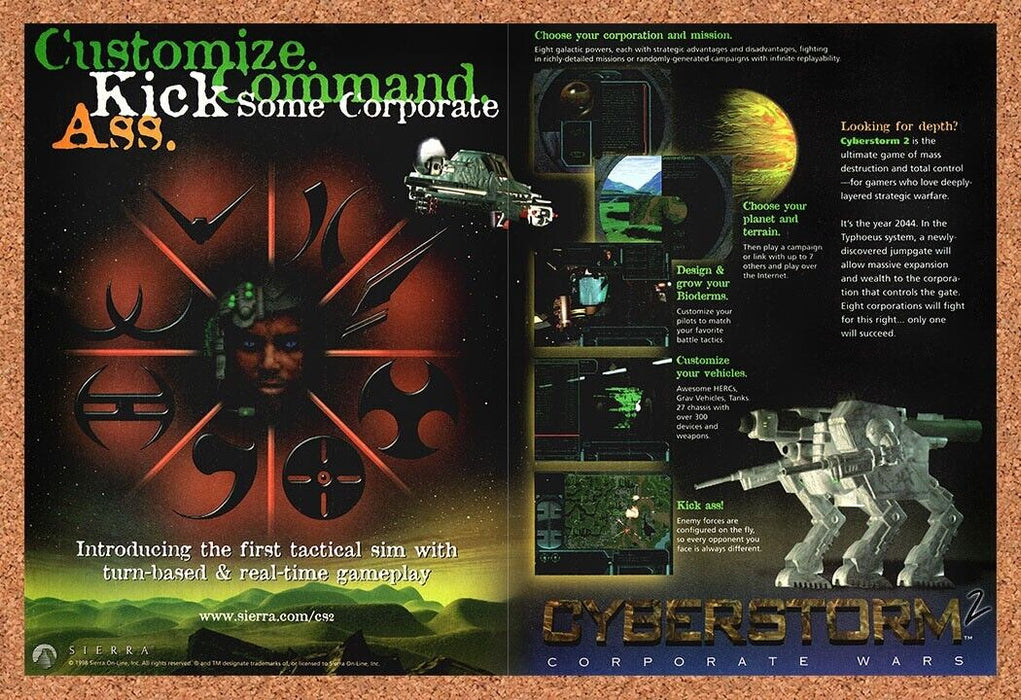 1998 CyberStorm 2 PC Original Ad - for just $21.49! 