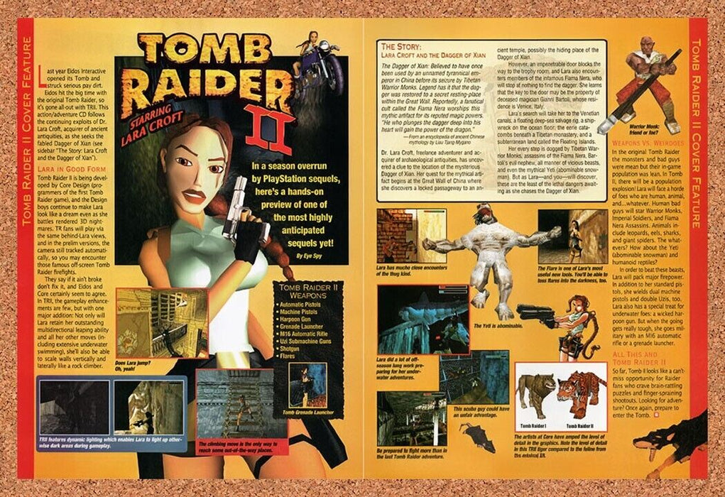 1997 Tomb Raider II PS1 Original Ad v3 - for just $18.27! 