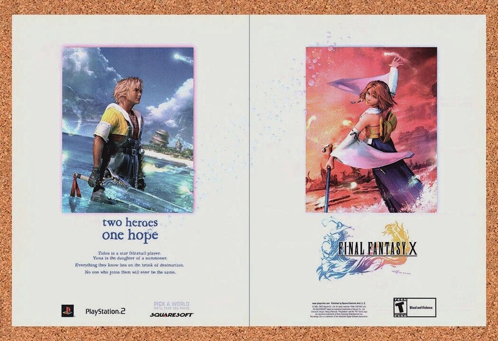 2002 Final Fantasy X PS2 Original Ad - for just $21.49! 