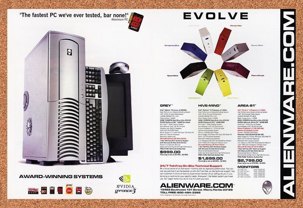 2003 Alienware Hivemind PC Original Area-51 Ad - for just $22.49! 