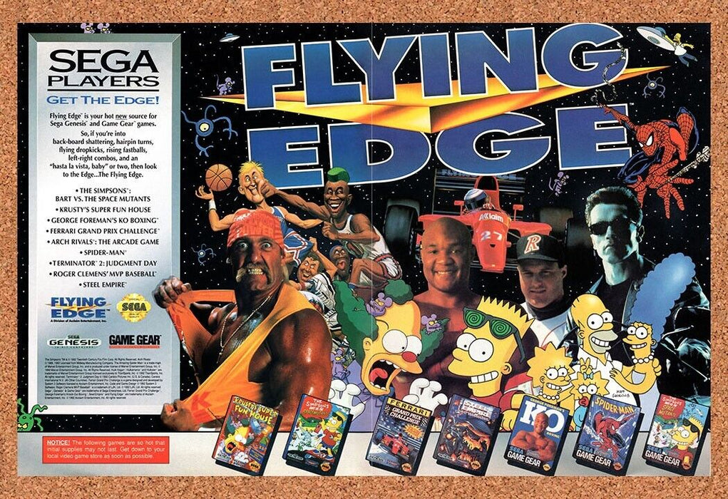 1992 Flying Edge Genesis Games Original Ad v1 - for just $21.49! 