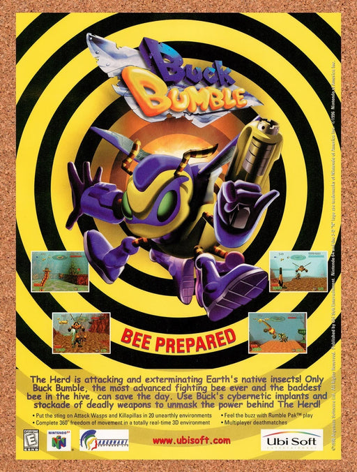 1999 Buck Bumble N64 Original Advertisement v2 - for just $23.99! 