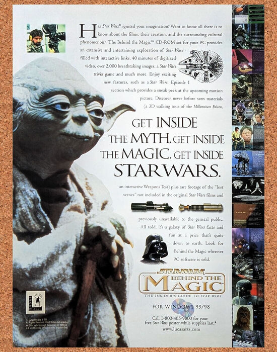 2000 Star Wars Behind The Magic PC Original Ad - for just $17.99! 