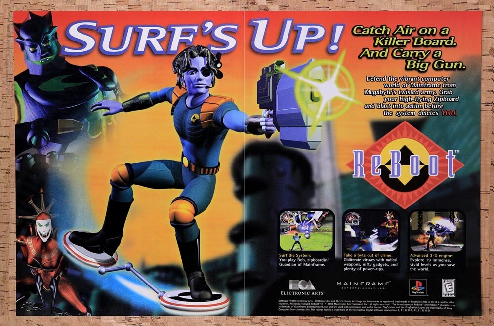 1998 Reboot PS1 Original Ad v1 - for just $21.49! 