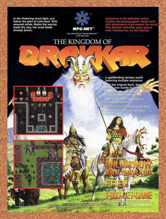 1998 The Kingdom Of Drakkar MPG-NET Original Ad v1 - for just $17.99! 