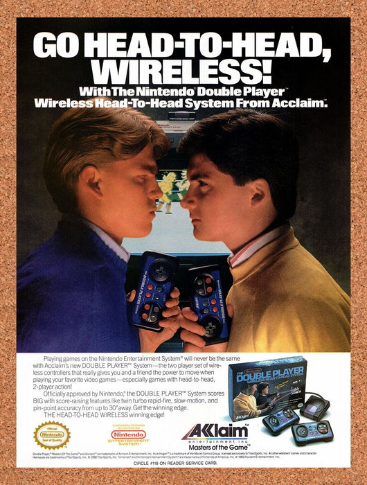 1990 Nintendo NES Double Player Original Ad v2 - for just $17.99! 
