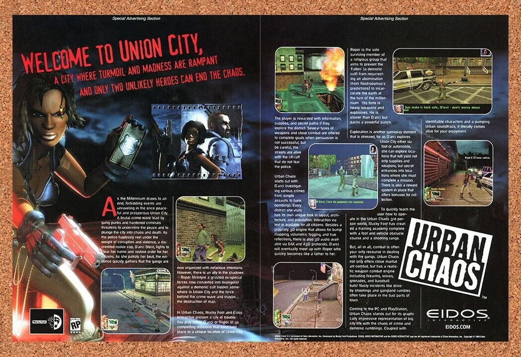 1999 Urban Chaos PC Original Ad - for just $21.49! 