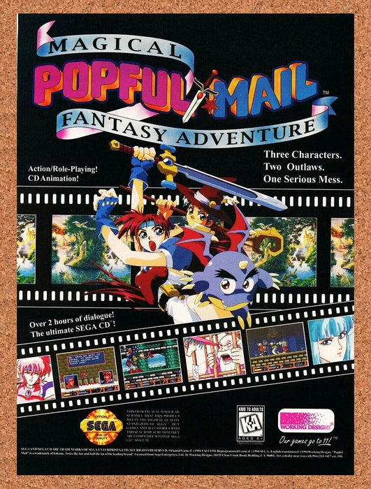 1992 Popful Mail Sega CD Original Ad - for just $17.99! 