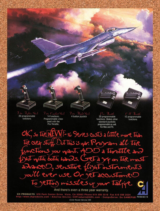 1995 CH Products Flight Sticks Original Ad v1 - for just $17.99! 
