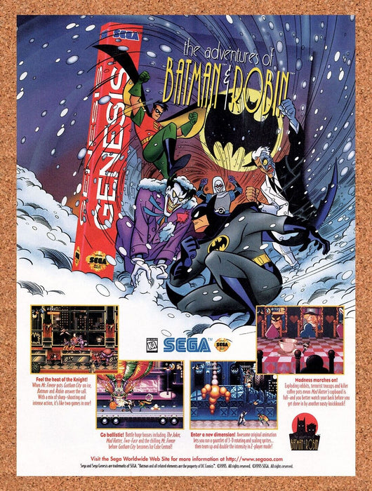 1995 Adventures Of Batman & Robin Genesis Original Ad v1 - for just $17.99! 