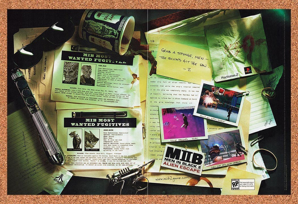 2002 Men In Black MIB II Alien Escape PS2 Original Advertisement v2 - for just $23.99! 