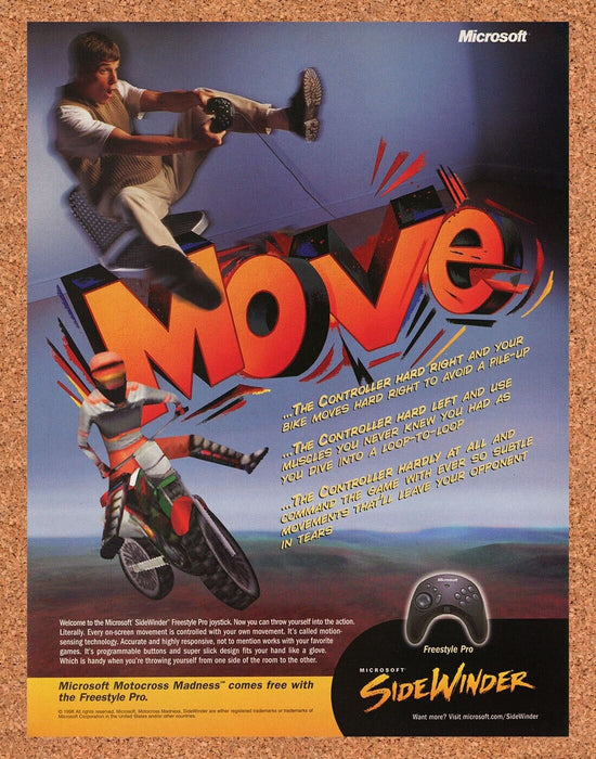2001 Microsoft SideWinder FreeStyle Pro Original Ad v1 - for just $17.99! 